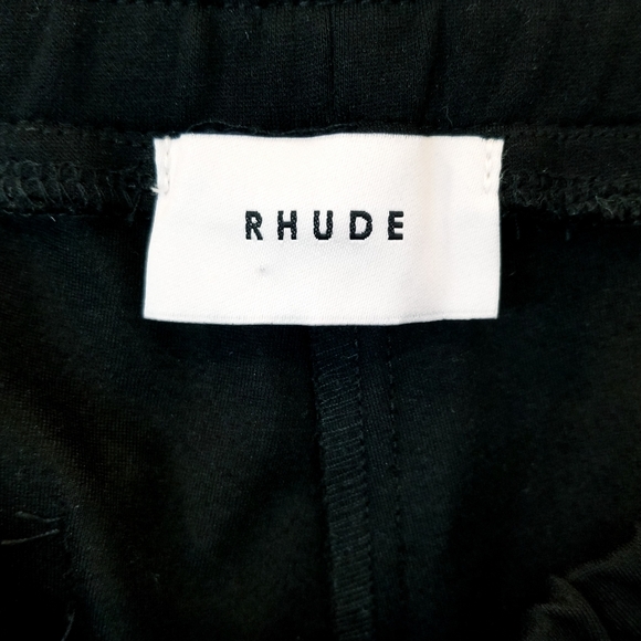 Rhude Traxedo Jogger Pants Black Unisex Drawstring Athleisure Athletic - Picture 7 of 15
